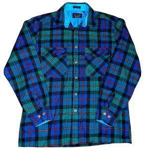 Vintage Backpacker Plaid Flannel Shirt Men's Size Medium 90s